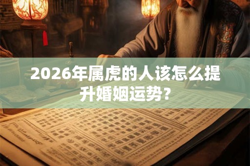 2026年属虎的人该怎么提升婚姻运势？