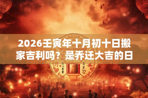 2026壬寅年十月初十日搬家吉利吗?是乔迁大吉的日子吗 2026壬寅年十月初十日搬家吉利吗?是乔迁大吉的日子吗