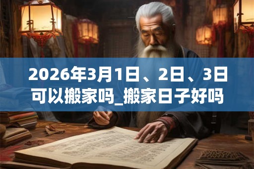 2026年3月1日、2日、3日可以搬家吗_搬家日子好吗