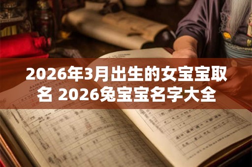 2026年3月出生的女宝宝取名 2026兔宝宝名字大全