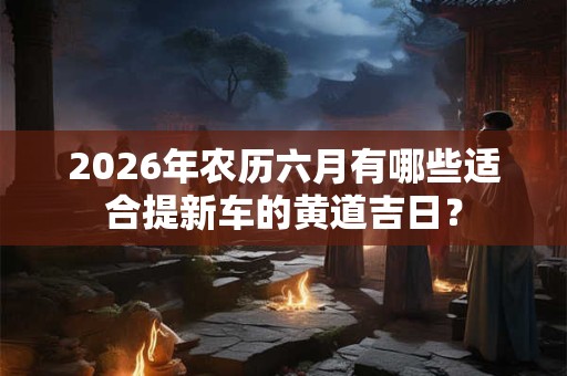 2026年农历六月有哪些适合提新车的黄道吉日? 2026年农历六月有哪些适合提新车的黄道吉日?