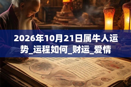2026年10月21日属牛人运势_运程如何_财运_爱情 2026年10月21日属牛人运势_运程如何_财运_爱情