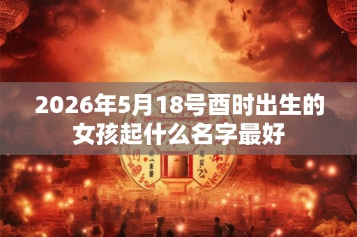 2026年5月18号酉时出生的女孩起什么名字最好 2026年5月18号酉时出生的女孩起什么名字最好