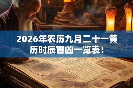 2026年农历九月二十一黄历时辰吉凶一览表! 2026年农历九月二十一黄历时辰吉凶一览表!