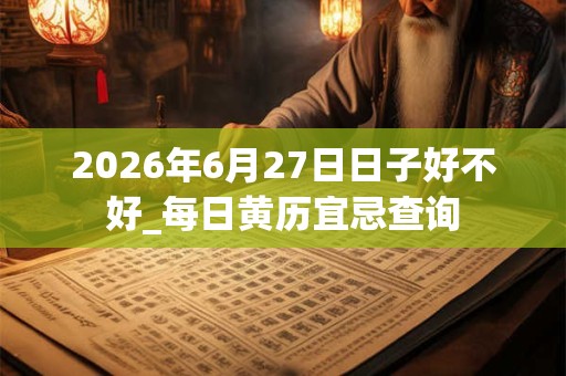 2026年6月27日日子好不好_每日黄历宜忌查询
