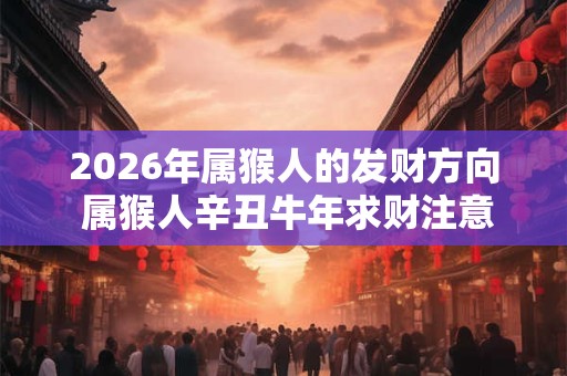 2026年属猴人的发财方向 属猴人辛丑牛年求财注意事项 2026年属猴人的发财方向 属猴人辛丑牛年求财注意事项