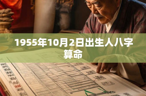 1955年10月2日出生人八字算命