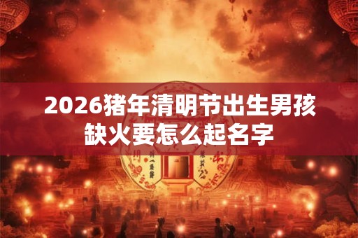 2026猪年清明节出生男孩缺火要怎么起名字
