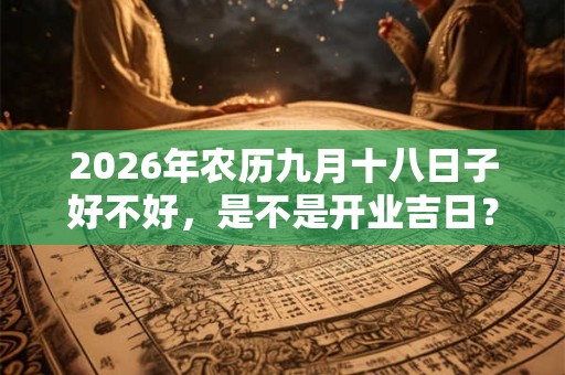 2026年农历九月十八日子好不好，是不是开业吉日？