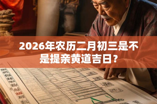 2026年农历二月初三是不是提亲黄道吉日? 2026年农历二月初三是不是提亲黄道吉日?