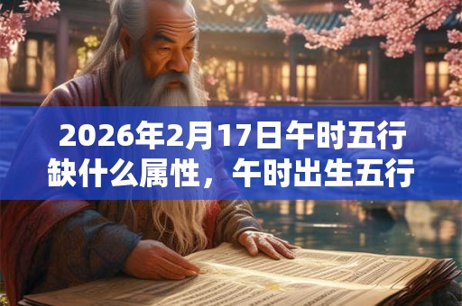 2026年2月17日午时五行缺什么属性，午时出生五行缺什么