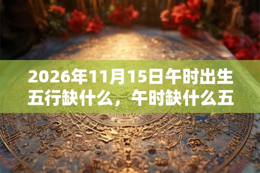 2026年11月15日午时出生五行缺什么，午时缺什么五行