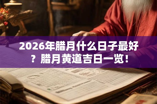 2026年腊月什么日子最好?腊月黄道吉日一览! 2026年腊月什么日子最好?腊月黄道吉日一览!