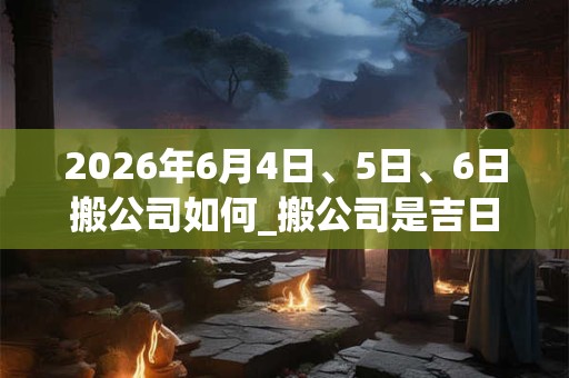 2026年6月4日、5日、6日搬公司如何_搬公司是吉日吗 2026年6月4日、5日、6日搬公司如何_搬公司是吉日吗