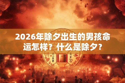2026年除夕出生的男孩命运怎样?什么是除夕? 2026年除夕出生的男孩命运怎样?什么是除夕?