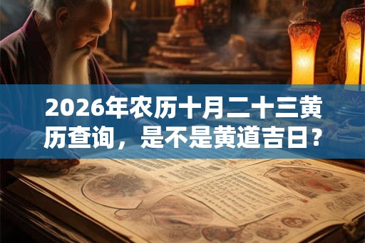 2026年农历十月二十三黄历查询,是不是黄道吉日? 2026年农历十月二十三黄历查询,是不是黄道吉日?