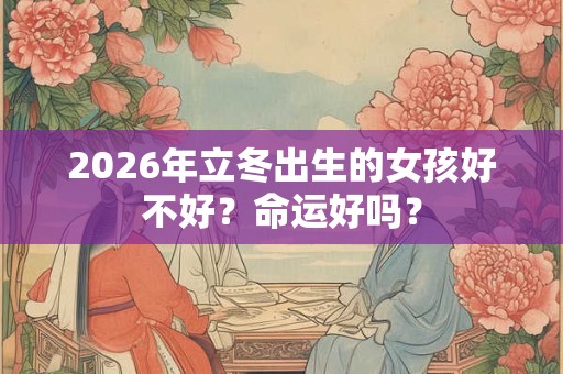 2026年立冬出生的女孩好不好？命运好吗？