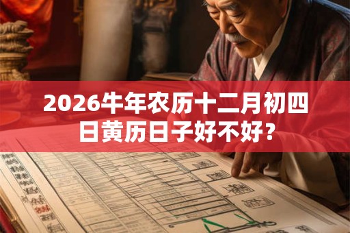 2026牛年农历十二月初四日黄历日子好不好？