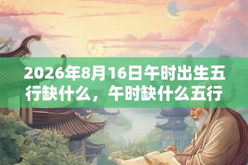 2026年8月16日午时出生五行缺什么,午时缺什么五行 2026年8月16日午时出生五行缺什么,午时缺什么五行