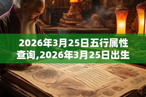 2026年3月25日五行属性查询,2026年3月25日出生五行属什么 2026年3月25日五行属性查询,2026年3月25日出生五行属什么