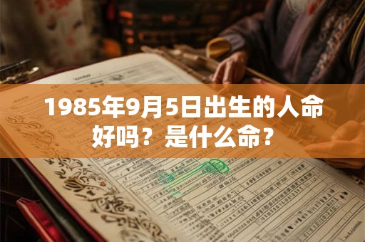 1985年9月5日出生的人命好吗？是什么命？