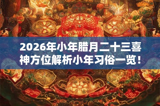 2026年小年腊月二十三喜神方位解析小年习俗一览！