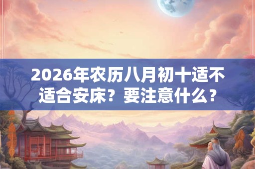 2026年农历八月初十适不适合安床？要注意什么？