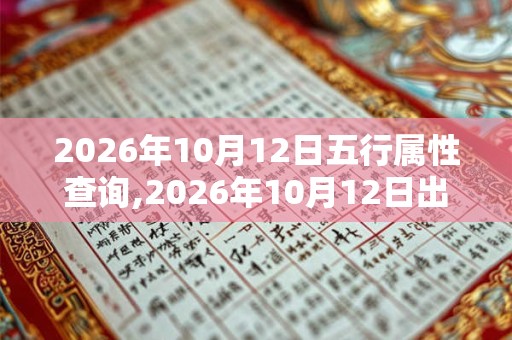 2026年10月12日五行属性查询,2026年10月12日出生五行属什么