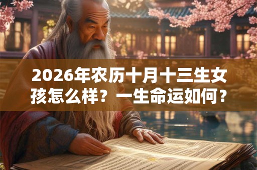 2026年农历十月十三生女孩怎么样？一生命运如何？
