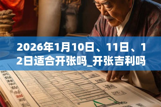2026年1月10日、11日、12日适合开张吗_开张吉利吗 2026年1月10日、11日、12日适合开张吗_开张吉利吗