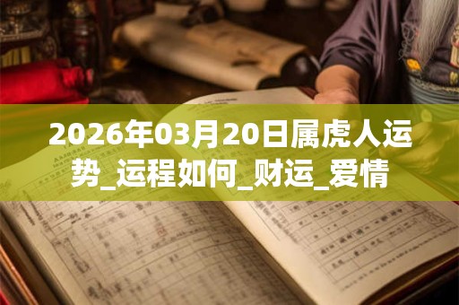 2026年03月20日属虎人运势_运程如何_财运_爱情