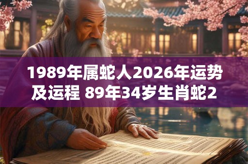 1989年属蛇人2026年运势及运程 89年34岁生肖蛇2026年每月运势