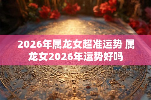 2026年属龙女超准运势 属龙女2026年运势好吗