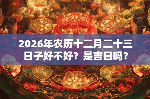 2026年农历十二月二十三日子好不好？是吉日吗？