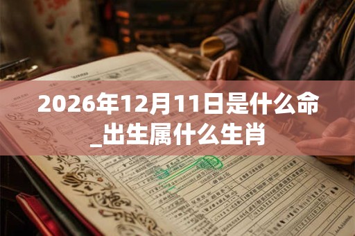 2026年12月11日是什么命_出生属什么生肖