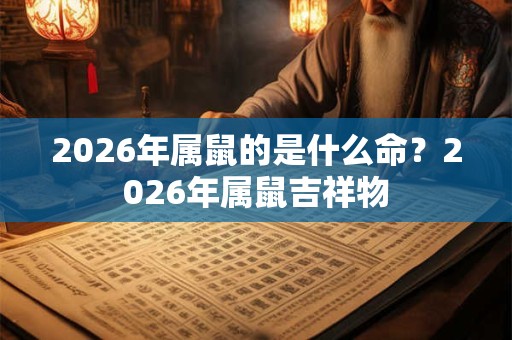 2026年属鼠的是什么命？2026年属鼠吉祥物