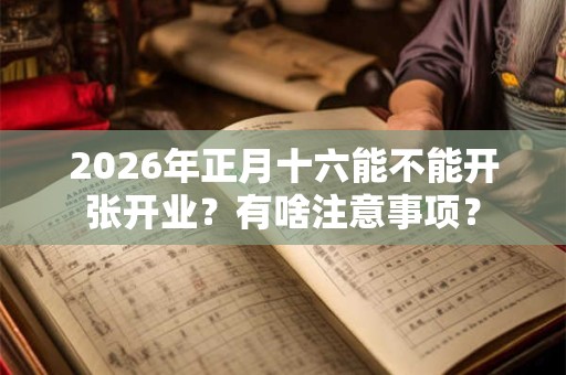 2026年正月十六能不能开张开业？有啥注意事项？