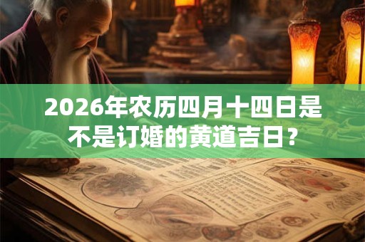 2026年农历四月十四日是不是订婚的黄道吉日？