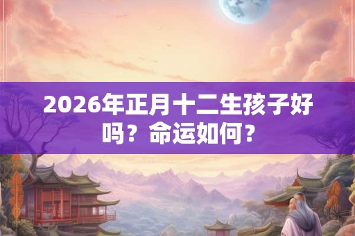 2026年正月十二生孩子好吗?命运如何? 2026年正月十二生孩子好吗?命运如何?