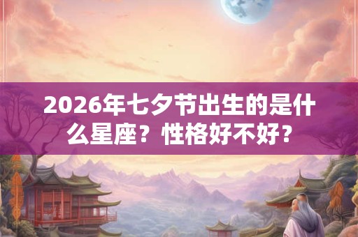 2026年七夕节出生的是什么星座？性格好不好？