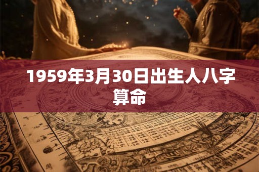 1959年3月30日出生人八字算命