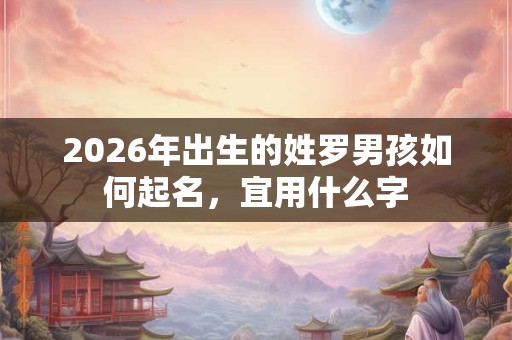 2026年出生的姓罗男孩如何起名，宜用什么字