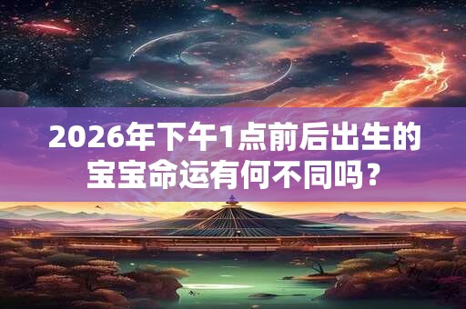 2026年下午1点前后出生的宝宝命运有何不同吗？