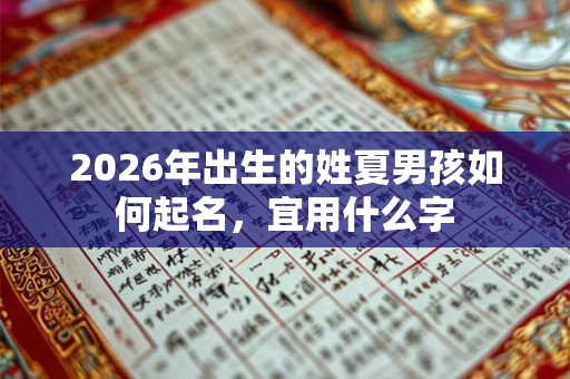 2026年出生的姓夏男孩如何起名，宜用什么字