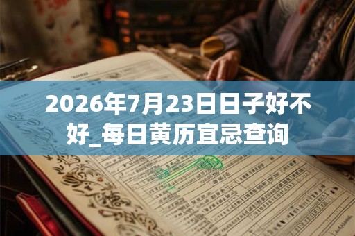 2026年7月23日日子好不好_每日黄历宜忌查询