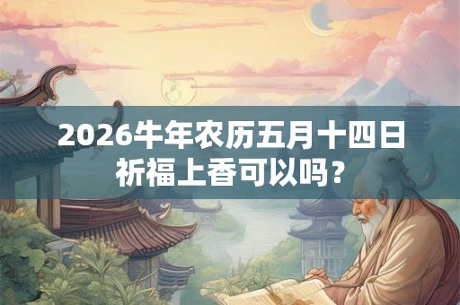 2026牛年农历五月十四日祈福上香可以吗？