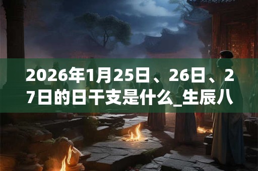 2026年1月25日、26日、27日的日干支是什么_生辰八字