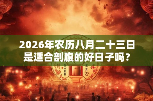 2026年农历八月二十三日是适合剖腹的好日子吗？