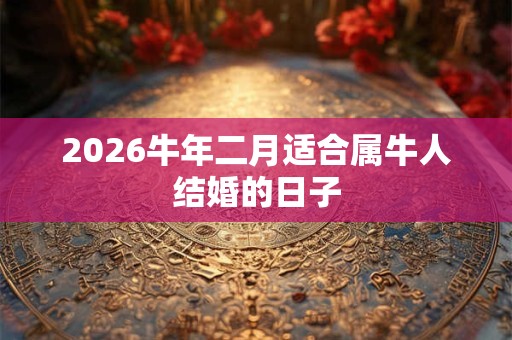 2026牛年二月适合属牛人结婚的日子