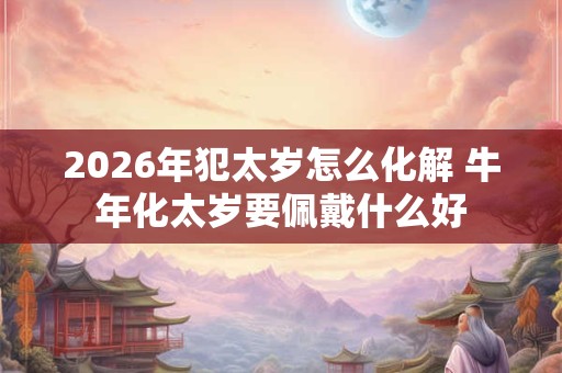 2026年犯太岁怎么化解 牛年化太岁要佩戴什么好